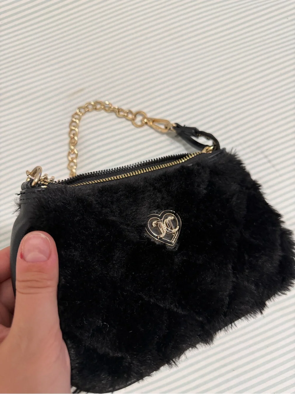 Juicy couture Faux Fur Chain-Handle Shoulder Bag